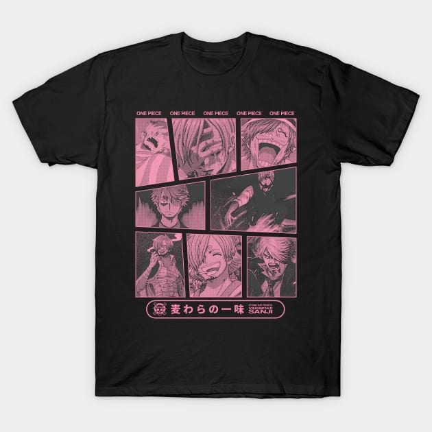 Vinsmoke Sanji One Piece Pink T-Shirt by pangsitmieayam